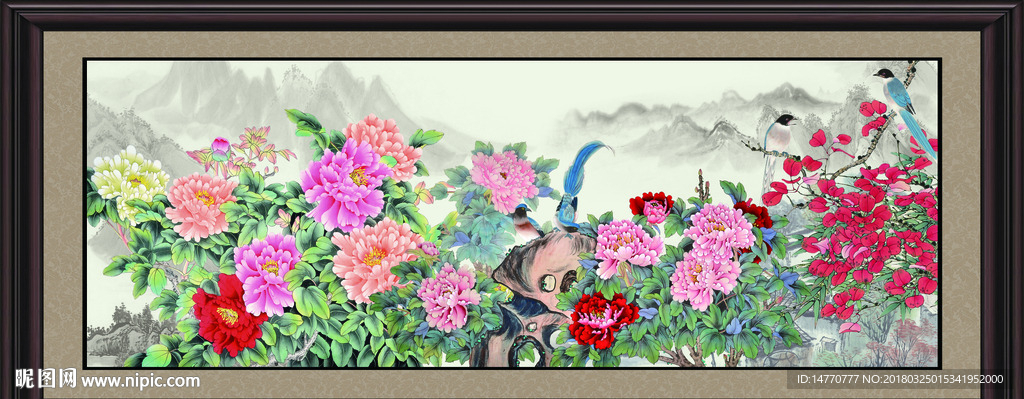 国画牡丹