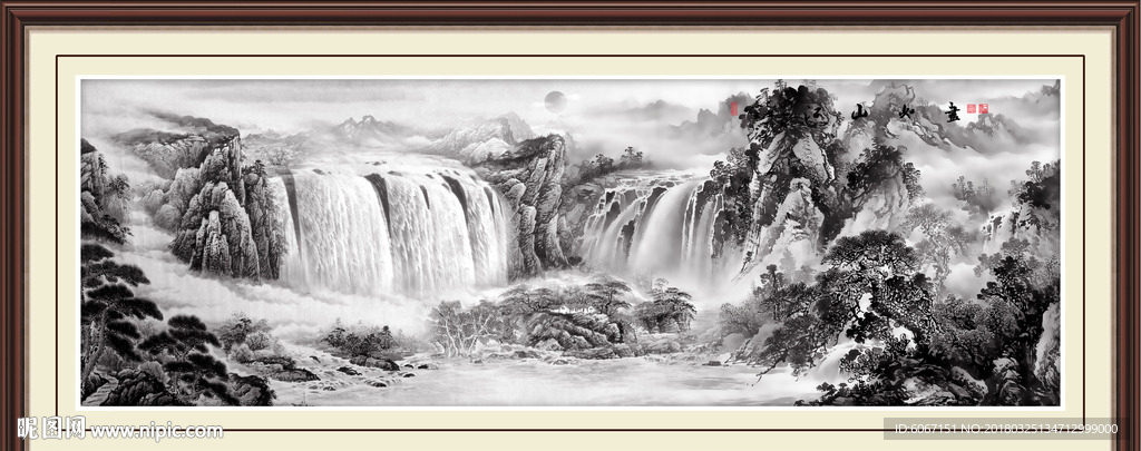 水墨山水画