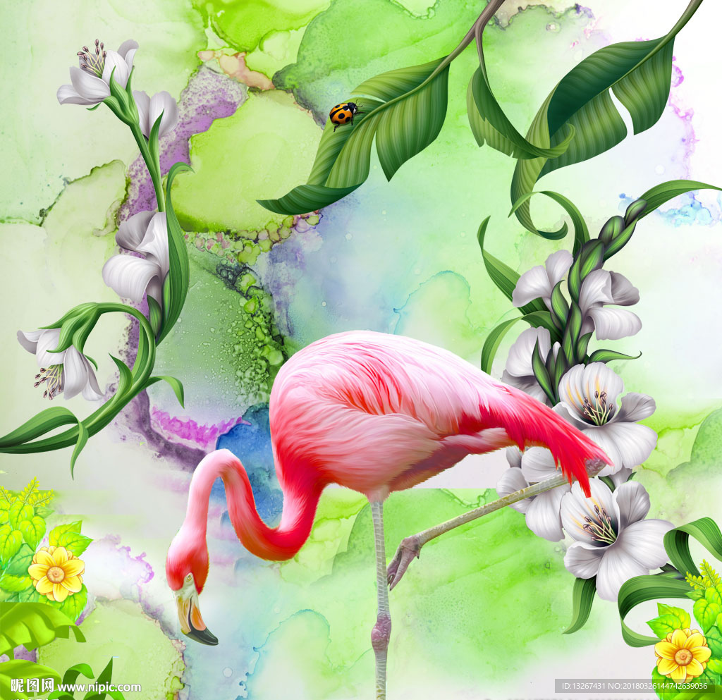 水彩小清新墙纸