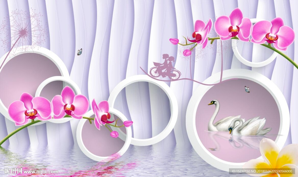 3D梦幻蝴蝶兰