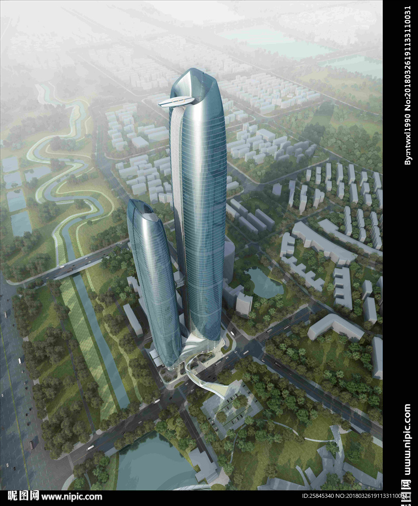 鸟瞰公建建筑图