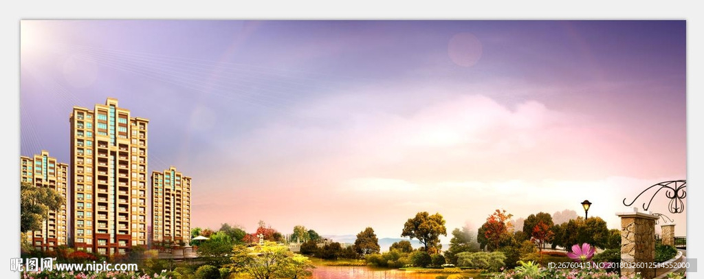 高端地产 运河 风景