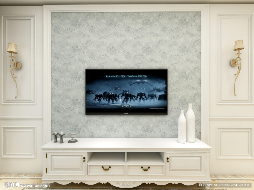 欧式电视背景墙效果