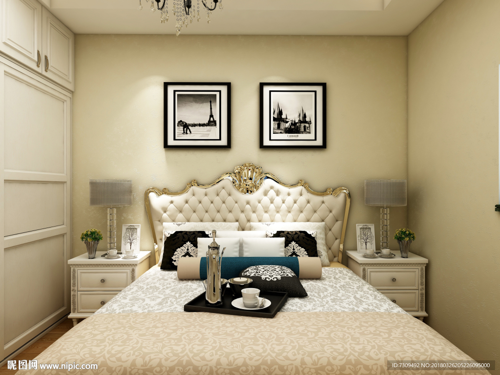 简欧风格卧室装修效果图