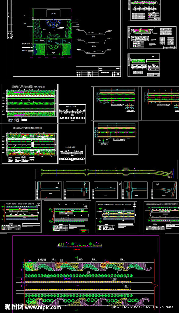 小区园林道路CAD图