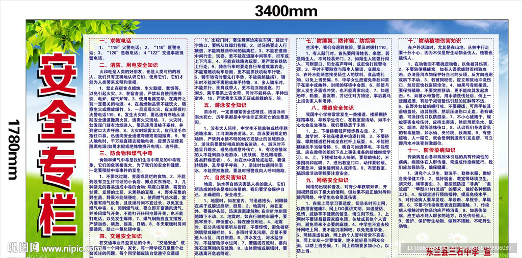 中小学生安全知识宣传栏