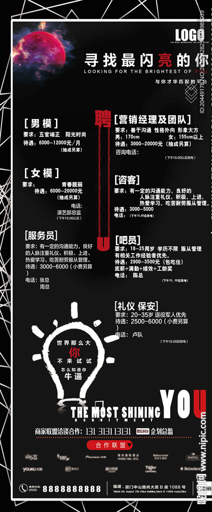 寻找最闪亮的你展架海报