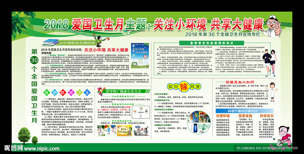 2018全国爱国卫生月宣传栏