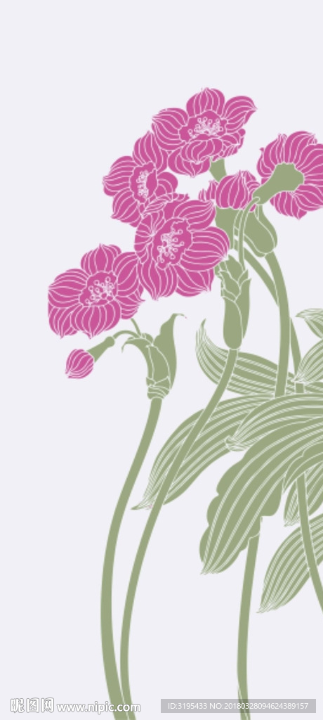 硅藻泥图案  水仙花