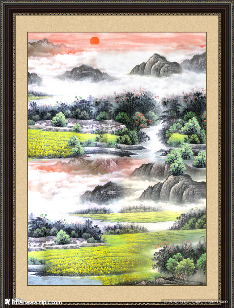竖幅国画