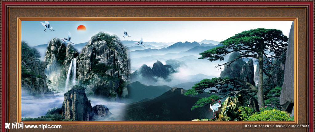风景迎客松