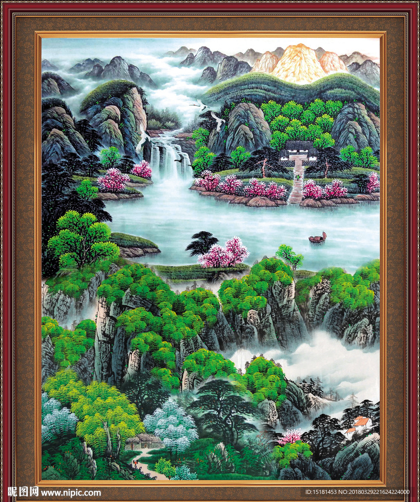 竖幅国画