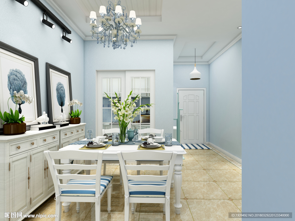 北欧风格室内餐厅装修效果图