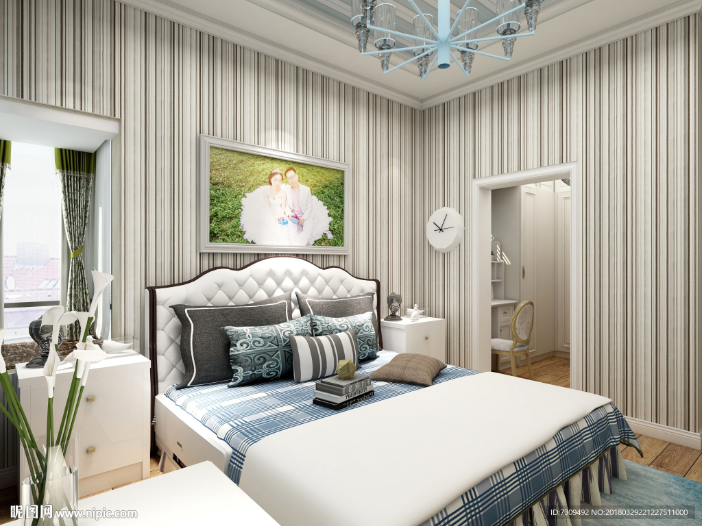 北欧风格室内房间装修效果图