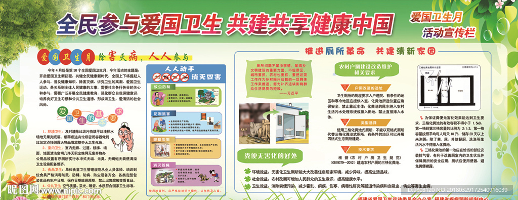 2018爱国卫生月宣传栏