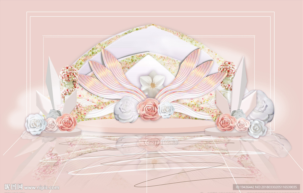 粉色婚礼效果图