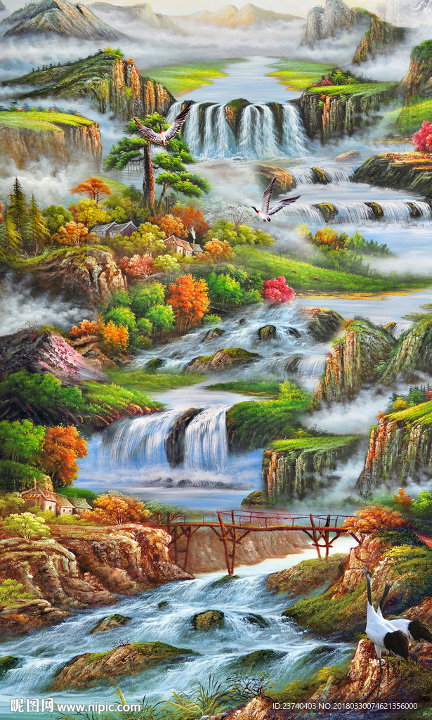 油画风景玄关