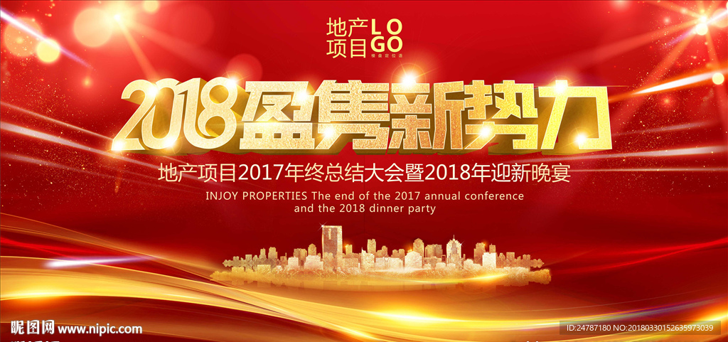 房地产年会展板