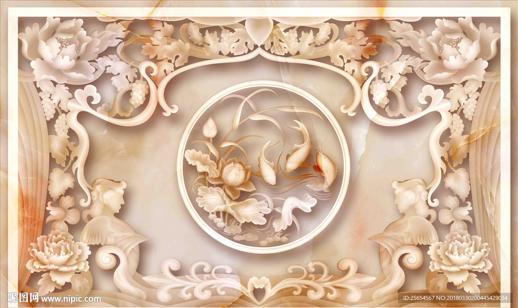 富贵有余大理石背景