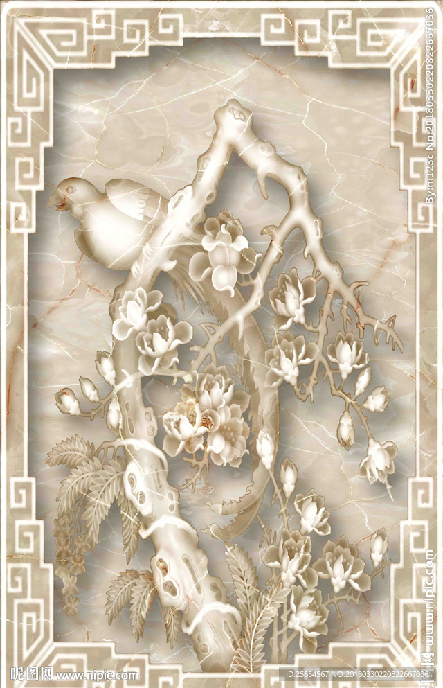 浮雕石材工艺大理石玄关