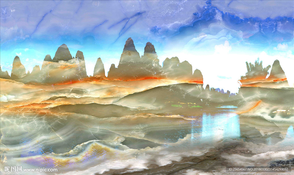 山水大理石纹背景