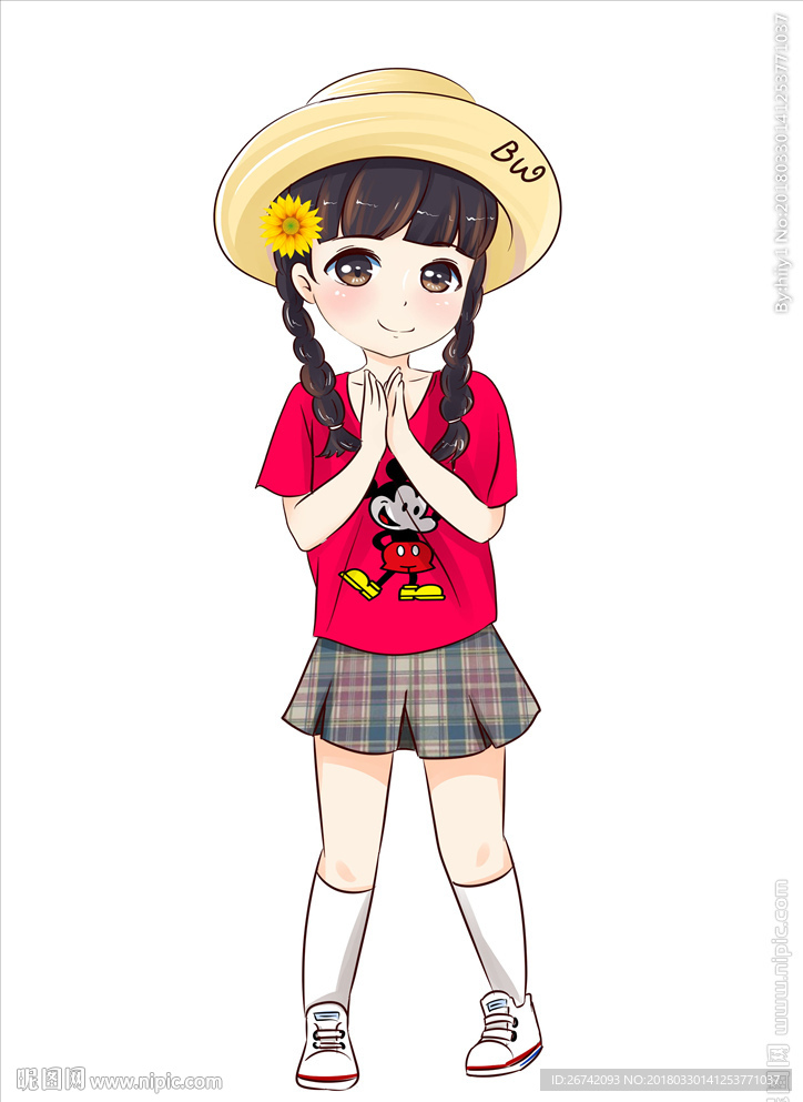 女孩Q版 PSD 手绘 漫画