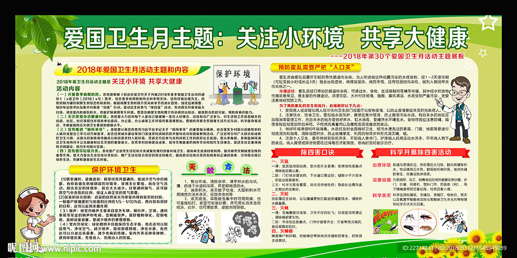 2018年爱国卫生月宣传栏