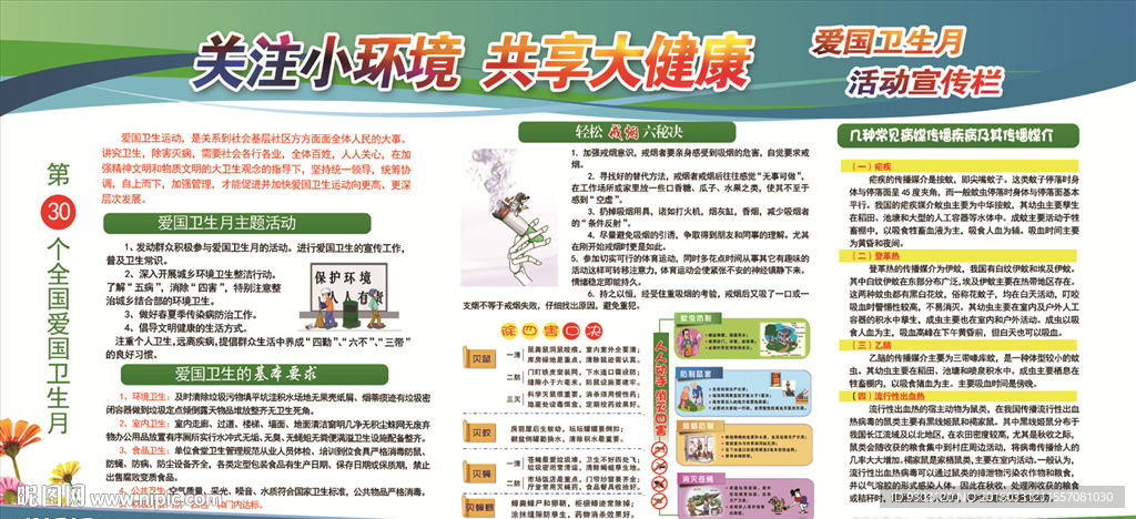 2018爱国卫生月宣传栏
