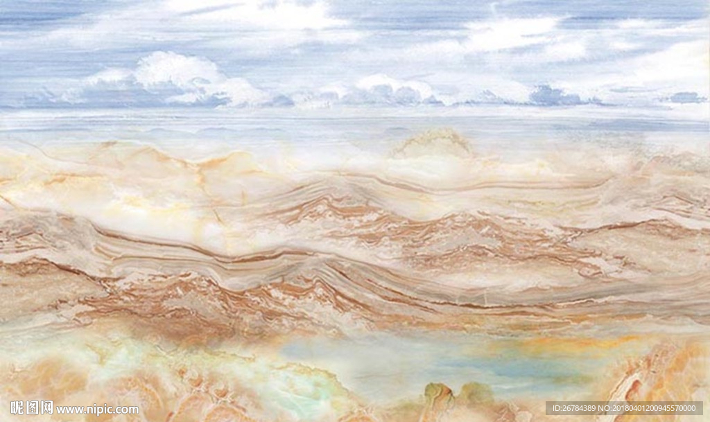 大理石蓝天白云