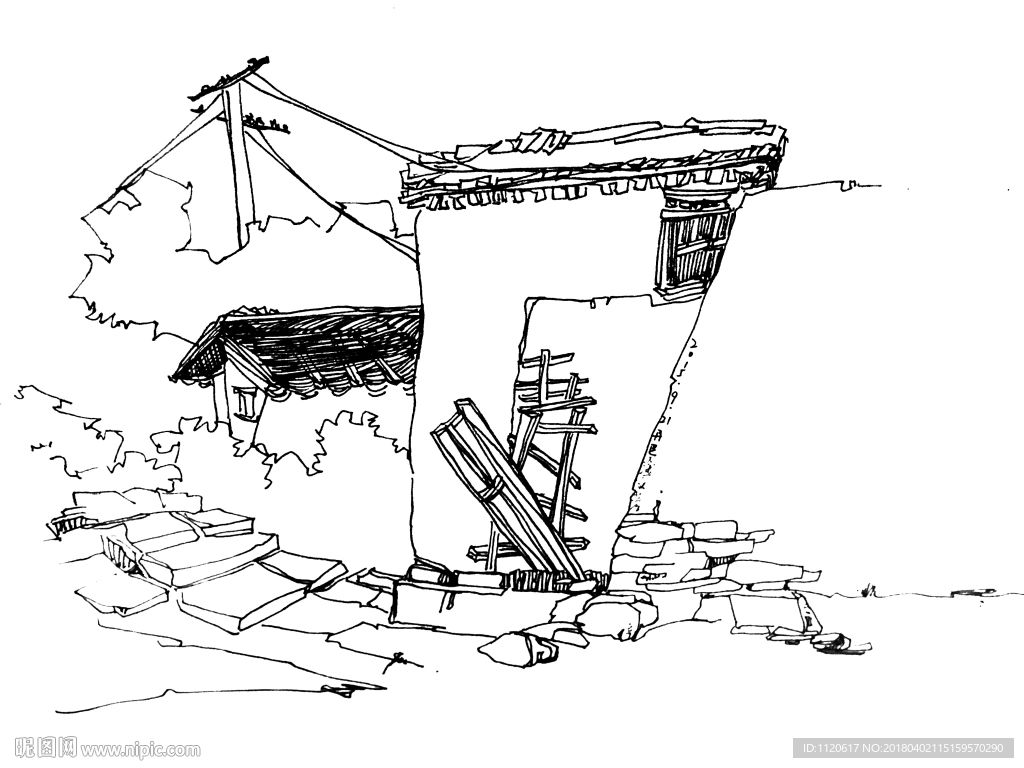 速写景观建筑
