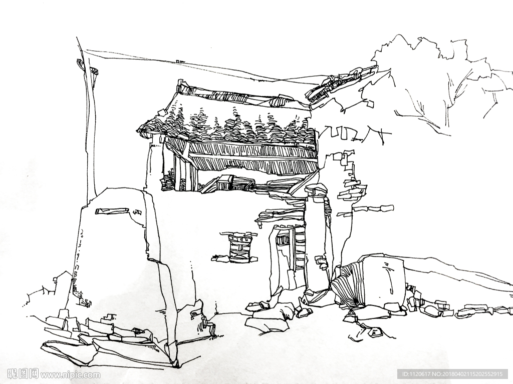 速写景观建筑