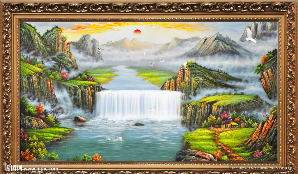 山水风景油画