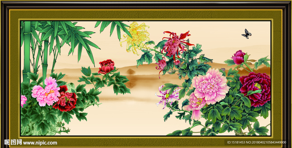 国画牡丹