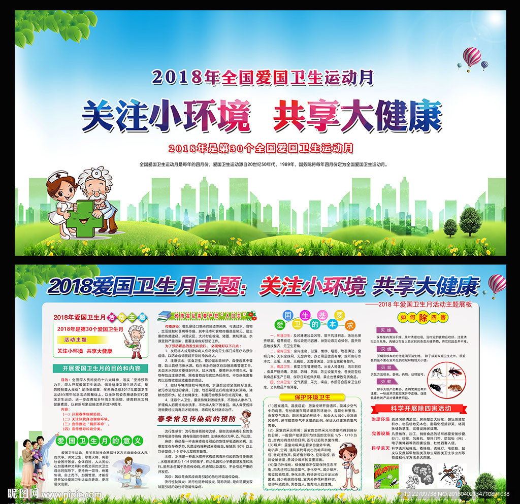 2018年爱国卫生月宣传展板