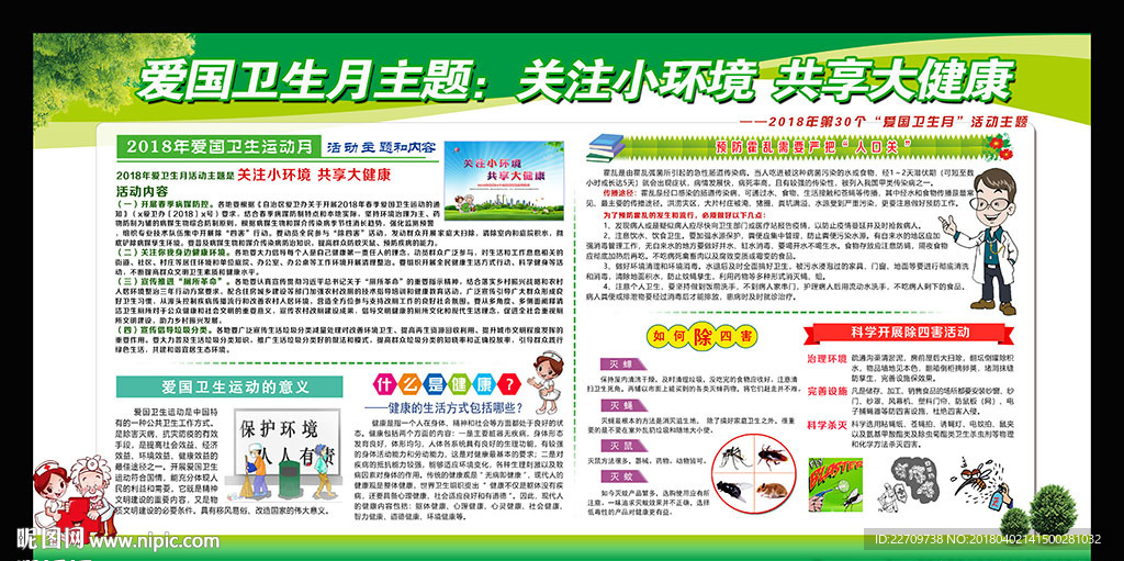 爱国卫生月展板