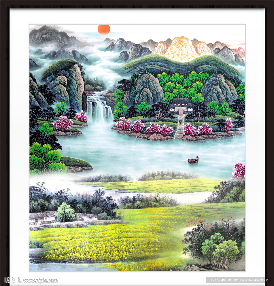 竖幅国画