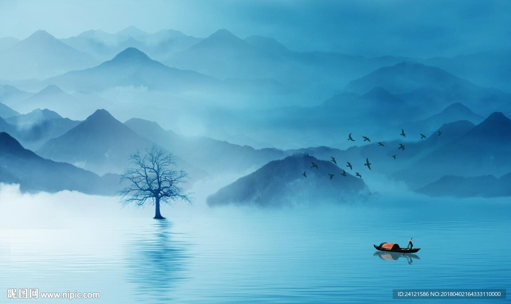 中式水墨山水