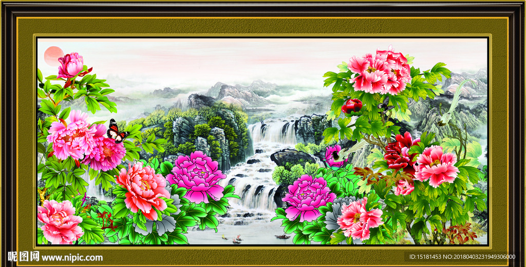 国画牡丹