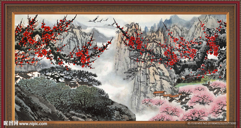 国画梅花
