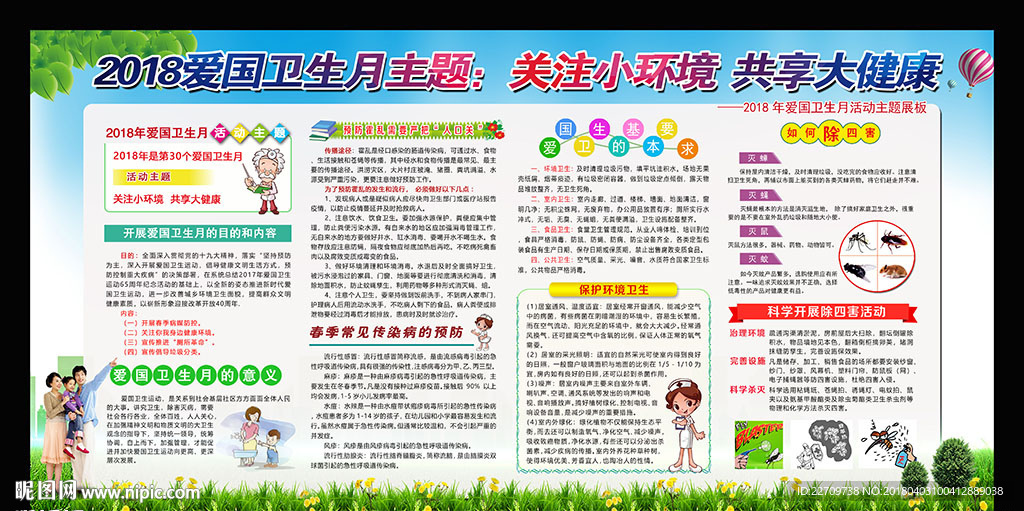 爱国卫生月展板