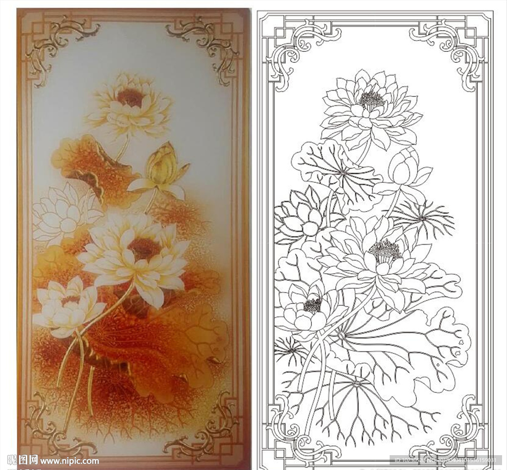 中式荷花
