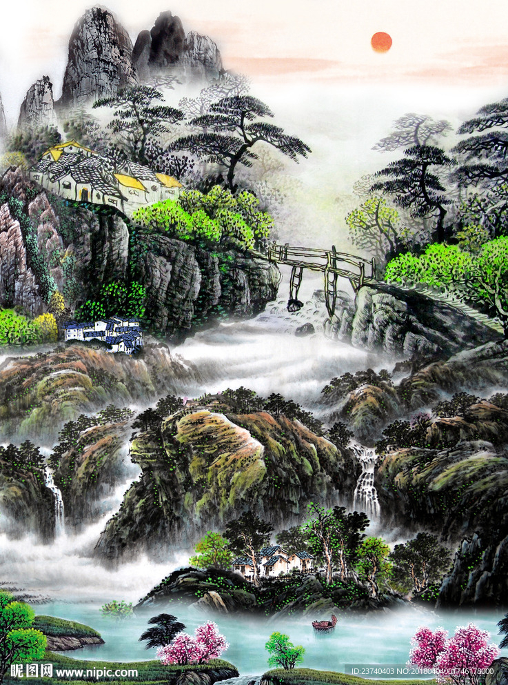 国画山水玄关