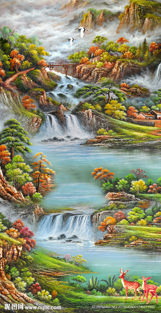 油画风景玄关