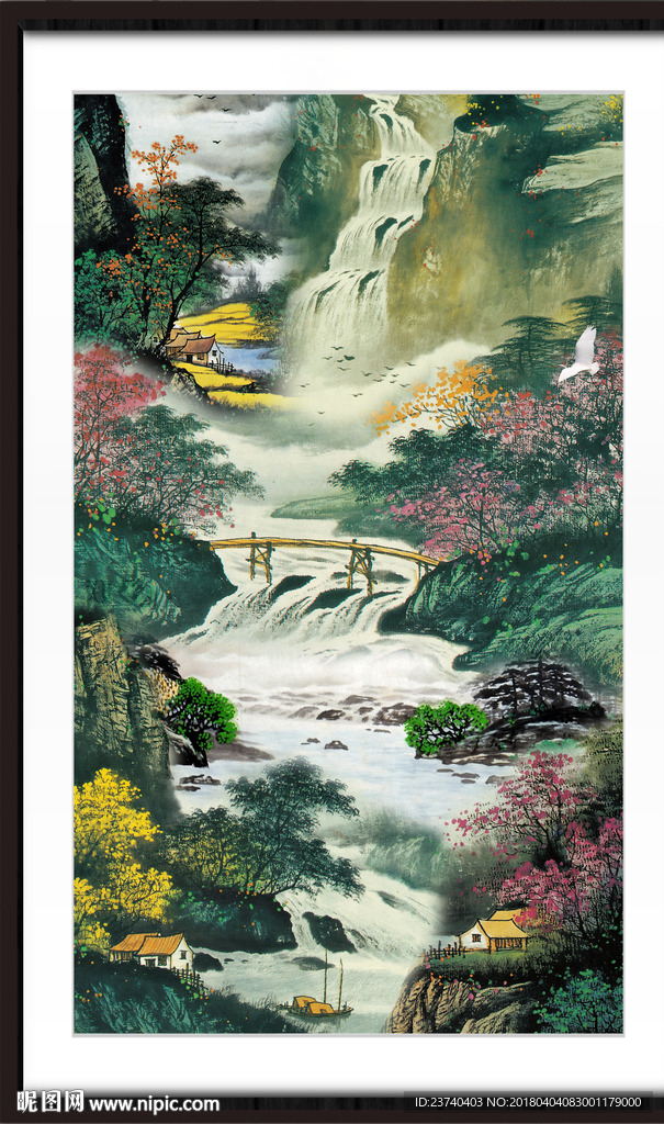竖幅国画