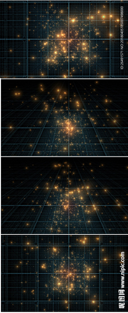 网格数据连接金色光点互联网背景