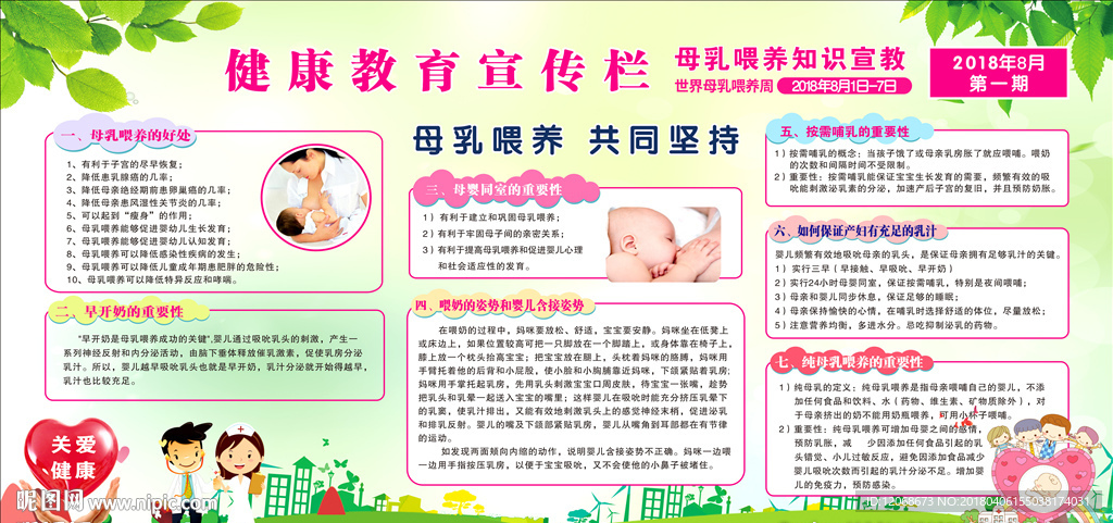健康教育宣传栏 母乳喂养