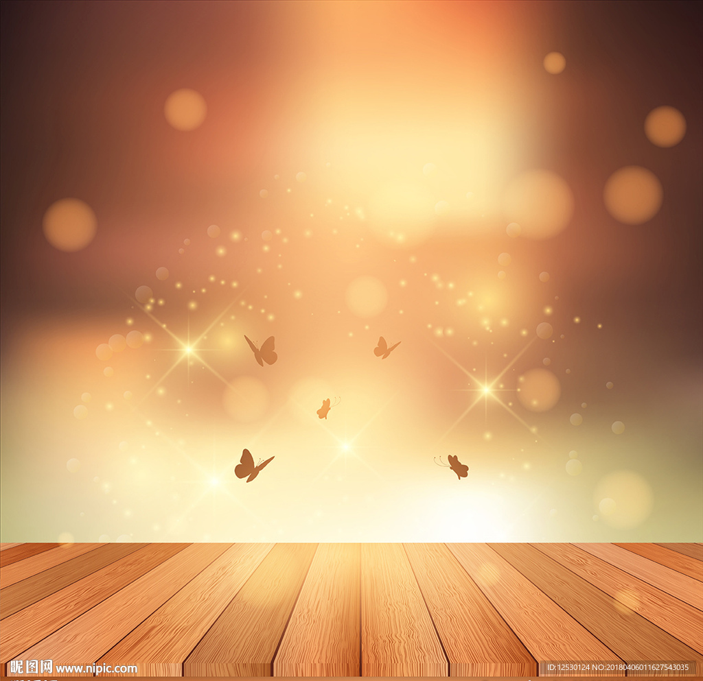 矢量木纹木板电商商品站台背景