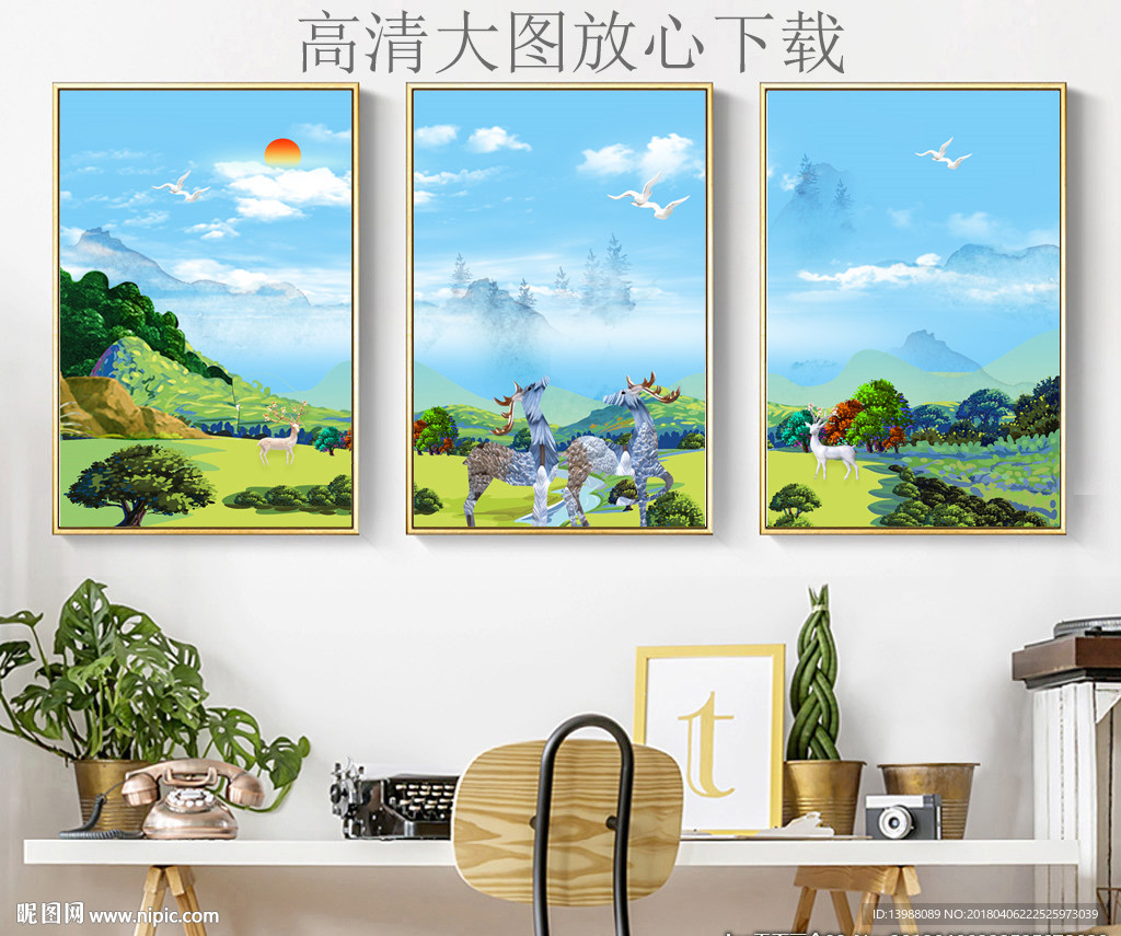 无框画