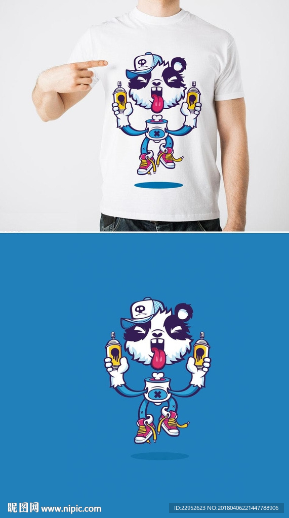 熊猫T恤图案