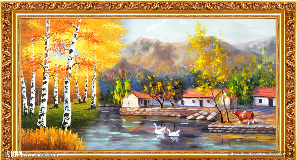 乡村油画